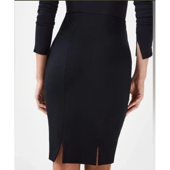 Spanx Women’s The Perfect Black Pencil Skirt Ponte Stretch  Size Medium 2886 - Picture 9 of 14